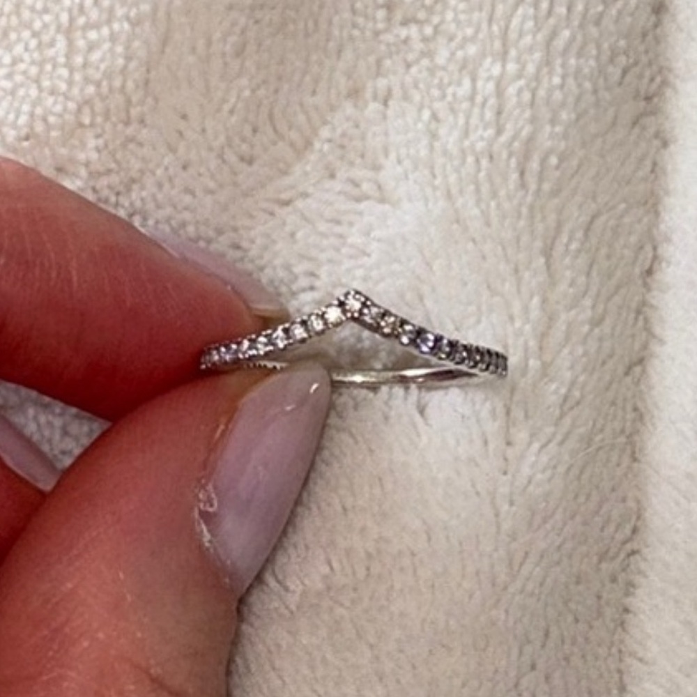 Pandora Sterling Silver Wish Bone Ring Size 6